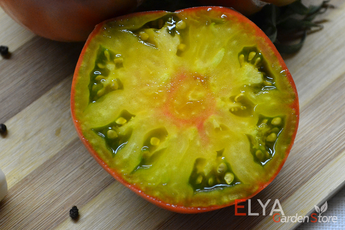 Семена томата Мутная Мамба - великолепный коллекционный сорт-биколор с потрясающим фруктовым вкусом - фото Elya Garden