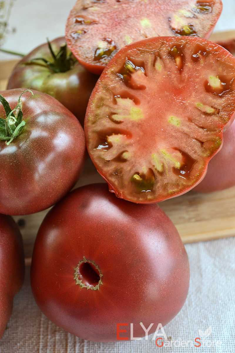 Семена томата Черный из Тулы - коллекционный сорт с приятным вкусом, суперурожайный, неприхотливый - фото магазина Elya Garden